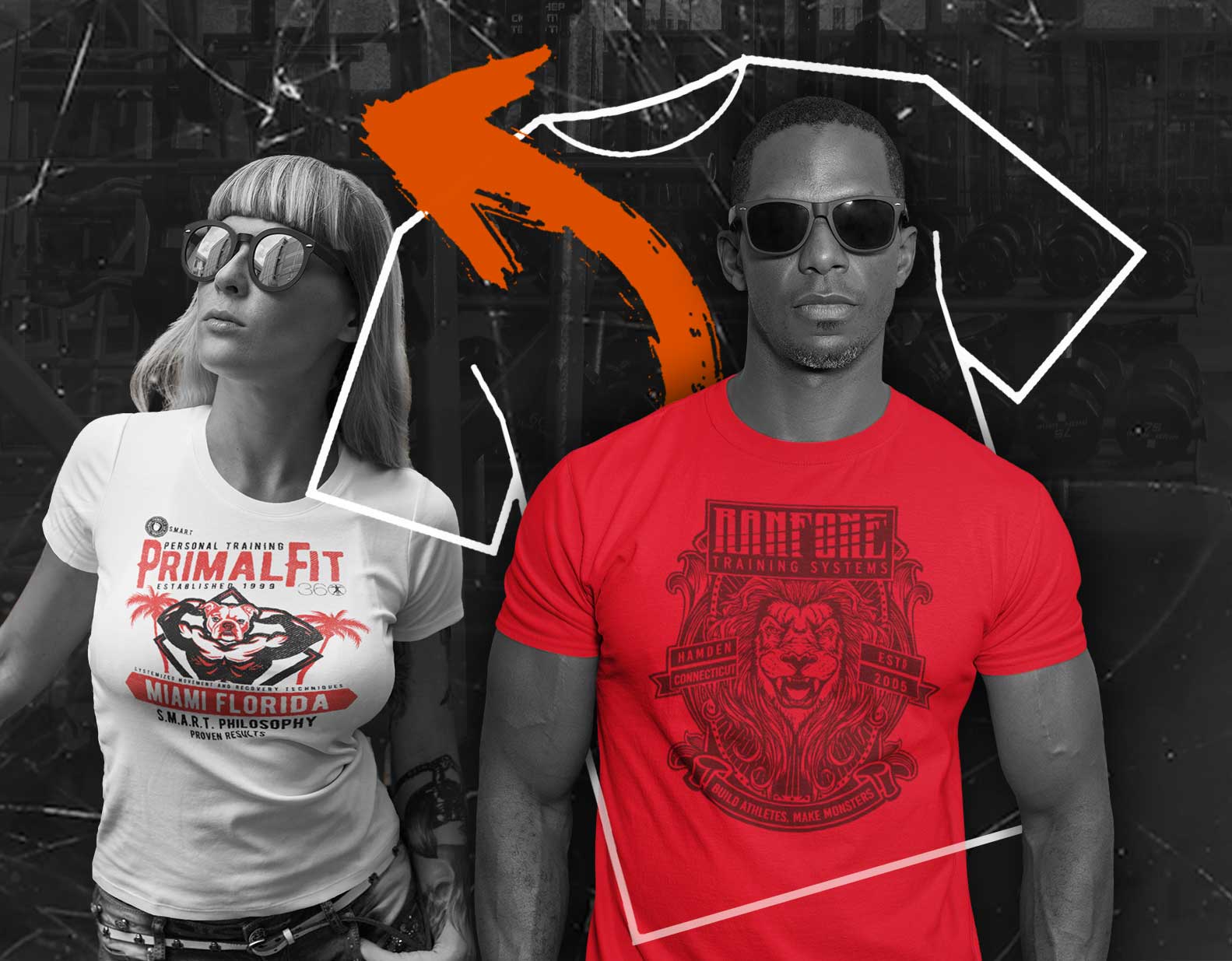 Gym Shirt Club members wearing Primal Fit and Renegade gym shirts